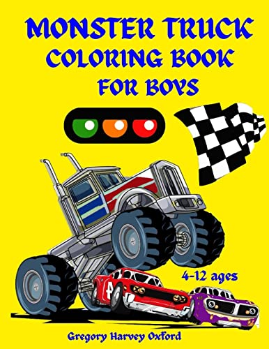 Imagen de archivo de Monster Truck coloring book for boys: Great gift for boys ages 4-8,2-4,6-10,6-8,3-5(US Edition).Perfect for toddlers Kindergarten and preschools (Kids a la venta por GreatBookPrices