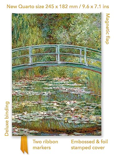 Stock image for Claude Monet: Bridge over a Pond of Water Lilies (Foiled Quarto Journal) (Flame Tree Quarto Notebook) for sale by HPB-Blue
