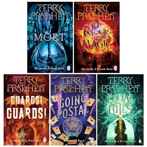 Stock image for Terry Pratchett Discworld Novels Series 5 Books Collection Box Set (The Colour Of Magic, Equal Rites, Mort, Guards! Guards! & Going Postal) for sale by WorldofBooks