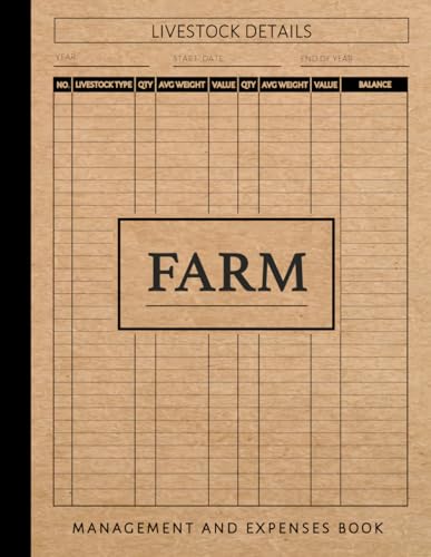 Stock image for Farm Management and Expenses Book: Agricultural Income & Ledger Organiser. Track & Document Your Livestock, Equipment, and Service & Repairs for sale by GF Books, Inc.