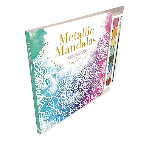 Beispielbild fr Metallic Mandalas: Watercolor Guidebook with 8 Paints and Brush Perfect for Beginners zum Verkauf von Lakeside Books