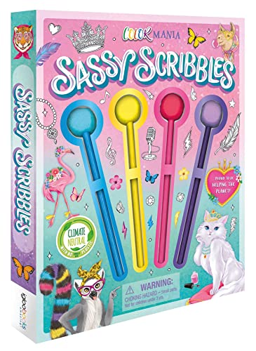 Beispielbild fr Sassy Scribbles Coloring Kit: with 4 Pom-Pom Color Pencils zum Verkauf von Lakeside Books