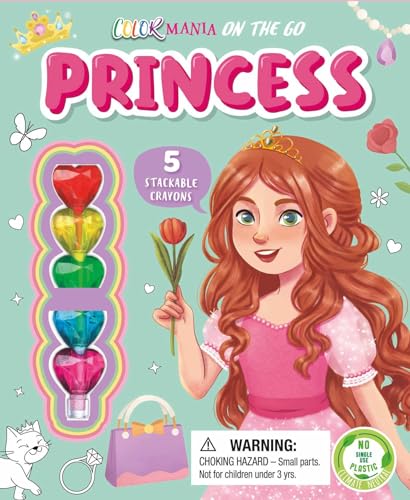 Beispielbild fr Princess Coloring: On-the-Go Coloring Kit with Stackable Crayons zum Verkauf von HPB-Blue