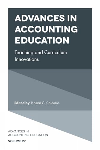 Beispielbild fr Advances in Accounting Education Volume 27 zum Verkauf von Blackwell's