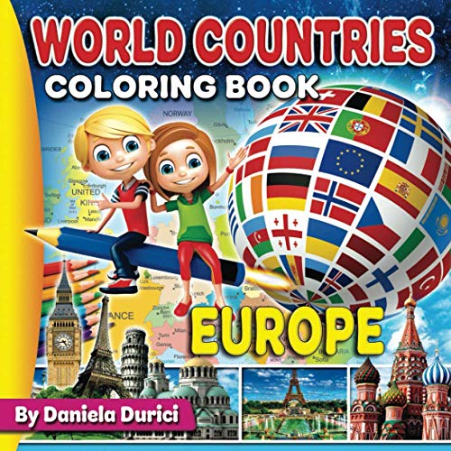 Imagen de archivo de World Countries Coloring Book Europe Coloring Book Europe 1 a la venta por PBShop.store US
