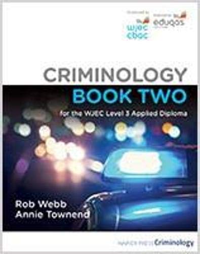 Beispielbild fr Criminology. Book Two zum Verkauf von Blackwell's