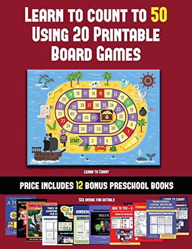 Beispielbild fr Learn to Count (Learn to Count to 50 Using 20 Printable Board Games): A full-color workbook with 20 printable board games for preschool/kindergarten c zum Verkauf von Buchpark