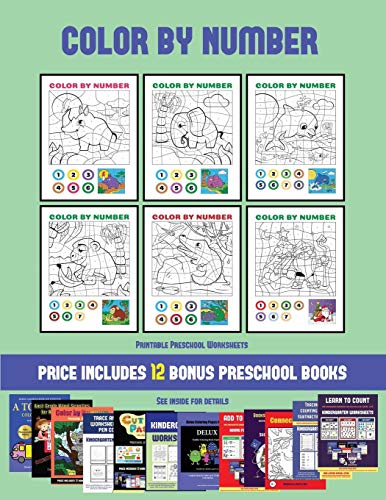 Beispielbild fr Printable Preschool Worksheets (Color by Number): 20 printable color by number worksheets for preschool/kindergarten children. The price of this book zum Verkauf von Buchpark