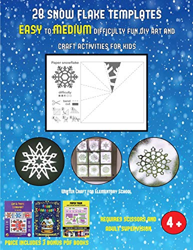 Beispielbild fr Winter Craft for Elementary School (28 snowflake templates - easy to medium difficulty level fun DIY art and craft activities for kids): Arts and Craf zum Verkauf von Buchpark