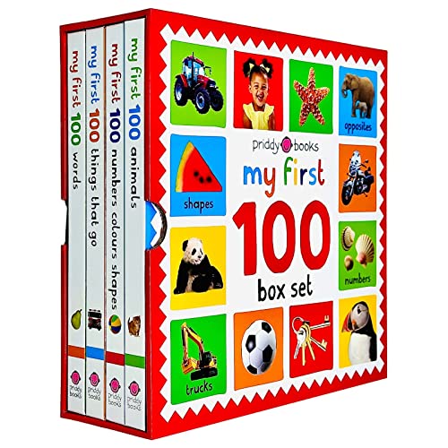 Imagen de archivo de My First 100 Box Set 4 Books Collection (First 100 Words, Numbers Colors Shapes, First 100 Animals & First 100 things that Go) a la venta por Brook Bookstore