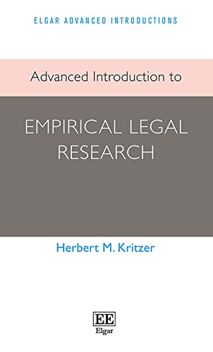 Beispielbild fr Advanced Introduction to Empirical Legal Research (Elgar Advanced Introductions series) zum Verkauf von Books From California