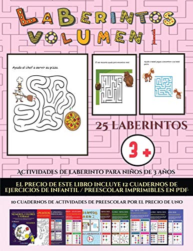 Imagen de archivo de Actividades de laberinto para nios de 3 aos (Laberintos - Volumen 1): (25 fichas imprimibles con laberintos a todo color para nios de preescolar/infantil) (23) (Spanish Edition) a la venta por GF Books, Inc.