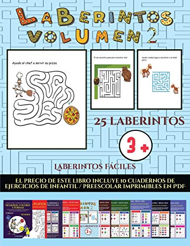 Imagen de archivo de Laberintos fáciles (Laberintos - Volumen 2): 25 fichas imprimibles con laberintos a todo color para niños de preescolar/infantil (23) a la venta por AwesomeBooks