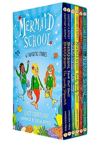Stock image for Mermaid School Series 6 Books Collection Box Set By Courtenay & Dempsey (Mermaid School, The Clamshell Show, Ready, Steady, Swim!, All Aboard!, Save Our Seas! & The Spooky Shipwreck) for sale by WorldofBooks