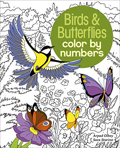 Stock image for Birds Butterflies Color by Numbers (Sirius Color by Numbers Collection, 9) for sale by Off The Shelf