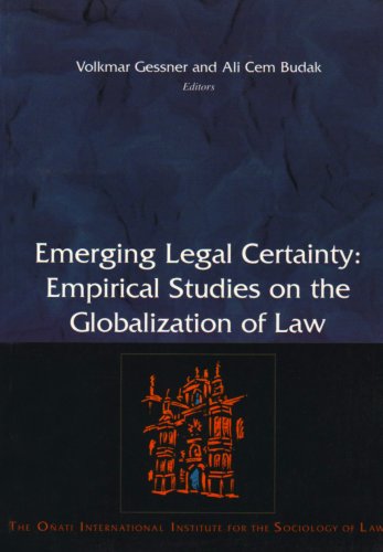 Imagen de archivo de Emerging Legal Certainty: Empirical Studies on the a la venta por Librakons Rare Books and Collectibles