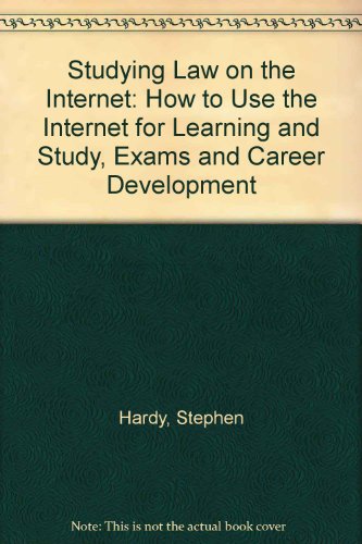 Studying Law on the Internet (9781840253702) by Hardy, Stephen