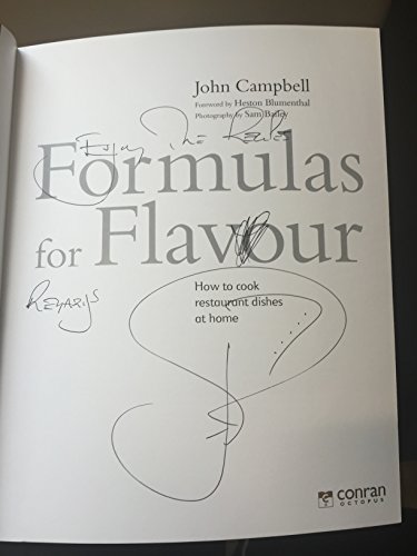 Stock image for Formulas for Flavour: How to cook restaurant dishes at home for sale by Irish Booksellers