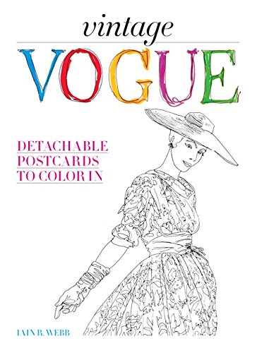 Beispielbild fr Vintage Vogue: Detachable Postcards to Color in zum Verkauf von WorldofBooks