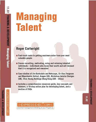 9781841124483: Managing Talent: Training and Development 11.7 (Express Exec)