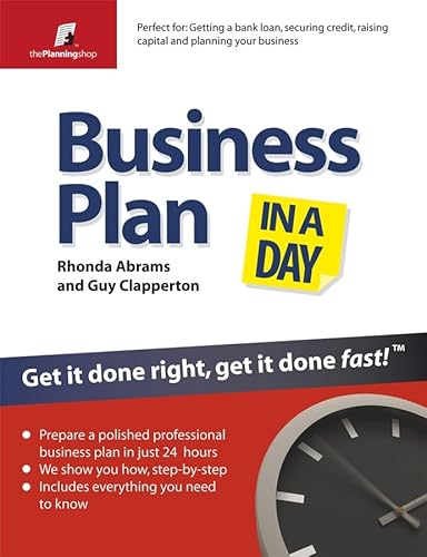 Imagen de archivo de Business Plan in a Day : Get It Done Right, Get It Done Fast! a la venta por Better World Books: West