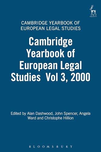 Imagen de archivo de CAMBRIDGE YEARBOOK OF EUROPEAN LEGAL STUDIES: VOL. 3 a la venta por Basi6 International