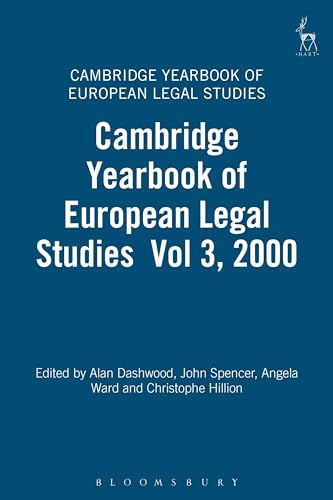 Stock image for CAMBRIDGE YEARBOOK OF EUROPEAN LEGAL STUDIES: VOL. 3 for sale by Basi6 International