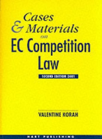 Imagen de archivo de Cases and Materials on EC Competition Law a la venta por Reuseabook