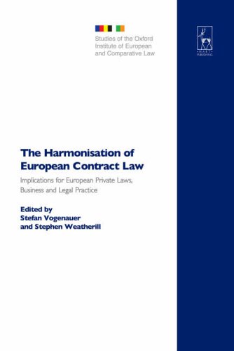 Stock image for The Harmonisation of European Contract Law : Implications for European Private Laws, Business and Legal Practice for sale by Better World Books Ltd