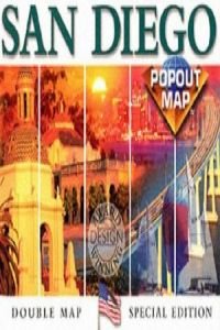 San Diego Popout Map: Downtown, Greater San Diego, Balboa Park, La Jolla, Mission Beach, Tijuana - Rand McNally And Company