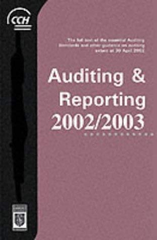 9781841402499: Auditing and Reporting 2002/2003