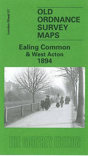 Old Ordnance Survey Detailed Map Acton Town & Ealing Common London 1864 S57 New 