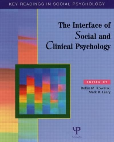 Beispielbild fr The Interface of Social and Clinical Psychology zum Verkauf von Blackwell's