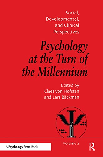 Imagen de archivo de Psychology at the Turn of the Millennium, Volume 2: Social, Developmental and Clinical Perspectives a la venta por WorldofBooks