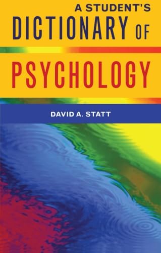 Stock image for A Student's Dictionary of Psychology for sale by AwesomeBooks