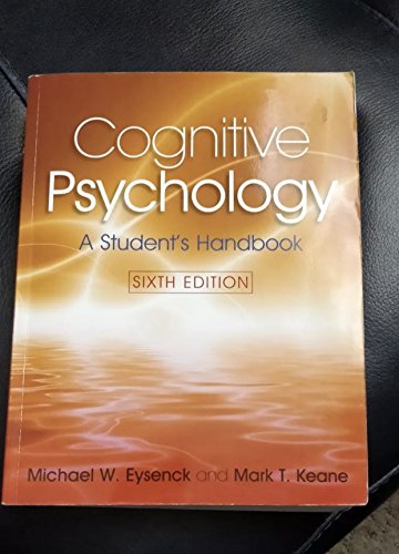 9781841695402: Cognitive Psychology: A Student's Handbook, 6th Edition: Volume 1