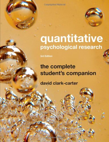 9781841696904: Quantitative Psychological Research: The Complete Student's Companion