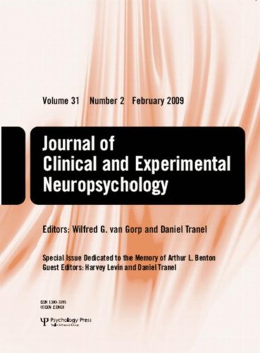 Beispielbild fr Special Issue Dedicated to the Memory of Arthur L. Benton: A Special Issue of the Journal of Clinical and Experimental Neuropsychology (Special Issues . of Clinical and Experimental Neuropsychology) zum Verkauf von dsmbooks
