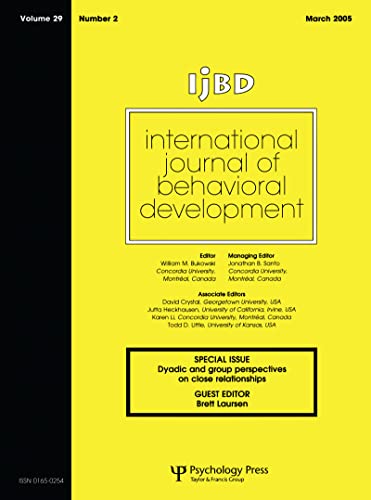 Imagen de archivo de International Journal of Behavioral Development, Volume 29: Special Issue Dyadic and Group Perspectives on Close Relationships, Number 2 a la venta por Blackwell's