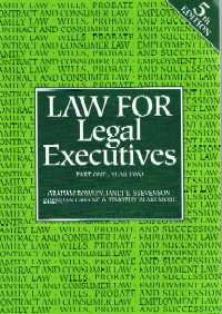 Stock image for LAW FOR LEGAL EXECUTIVES: PART I, YEAR II. for sale by Cambridge Rare Books