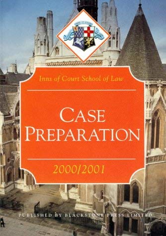 Beispielbild fr Case Preparation (Inns of Court Bar Manuals) zum Verkauf von WorldofBooks