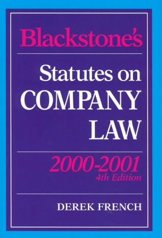 Beispielbild fr Blackstone's Statutes on Company Law 2000-2001 (Blackstone's Statute Books) zum Verkauf von AwesomeBooks