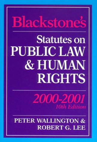 Imagen de archivo de Blackstone's Statutes on Public Law and Human Rights 2000-2001 (Blackstone's Statute Books) a la venta por AwesomeBooks