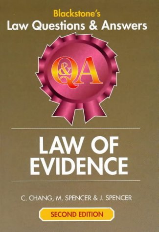 Stock image for Law of Evidence (Blackstones Law Q and A) for sale by Reuseabook