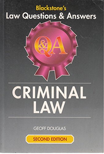 Imagen de archivo de Criminal Law (Law Questions & Answers) a la venta por WorldofBooks