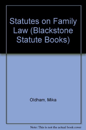 9781841742106: Blackstone's Statutes on Family Law (Blackstone's Statute Books)