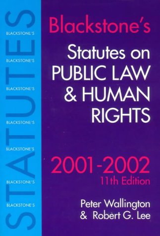 9781841742137: Blackstone's Statutes on Public Law and Human Rights 2001-2002 (Blackstone's Statute Books)