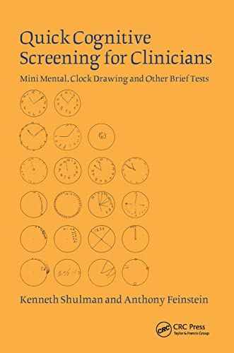 Beispielbild fr Quick Cognitive Screening for Clinicians: Mini-Mental, Clock-drawing and Other Brief Tests zum Verkauf von Zoom Books Company