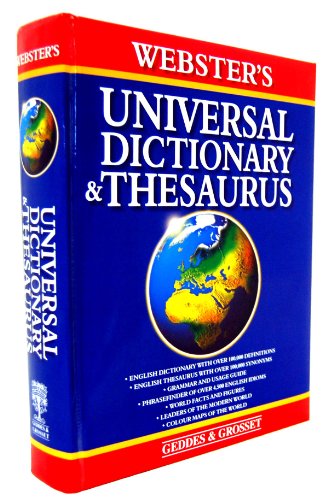 Beispielbild fr Webster's Universal Dictionary and Thesaurus zum Verkauf von WorldofBooks