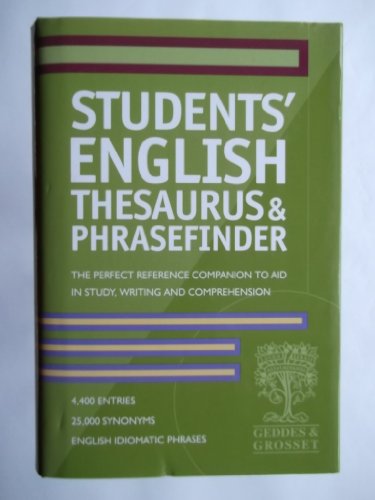 Beispielbild fr Students" English Thesaurus and Phrasefinder zum Verkauf von Reuseabook